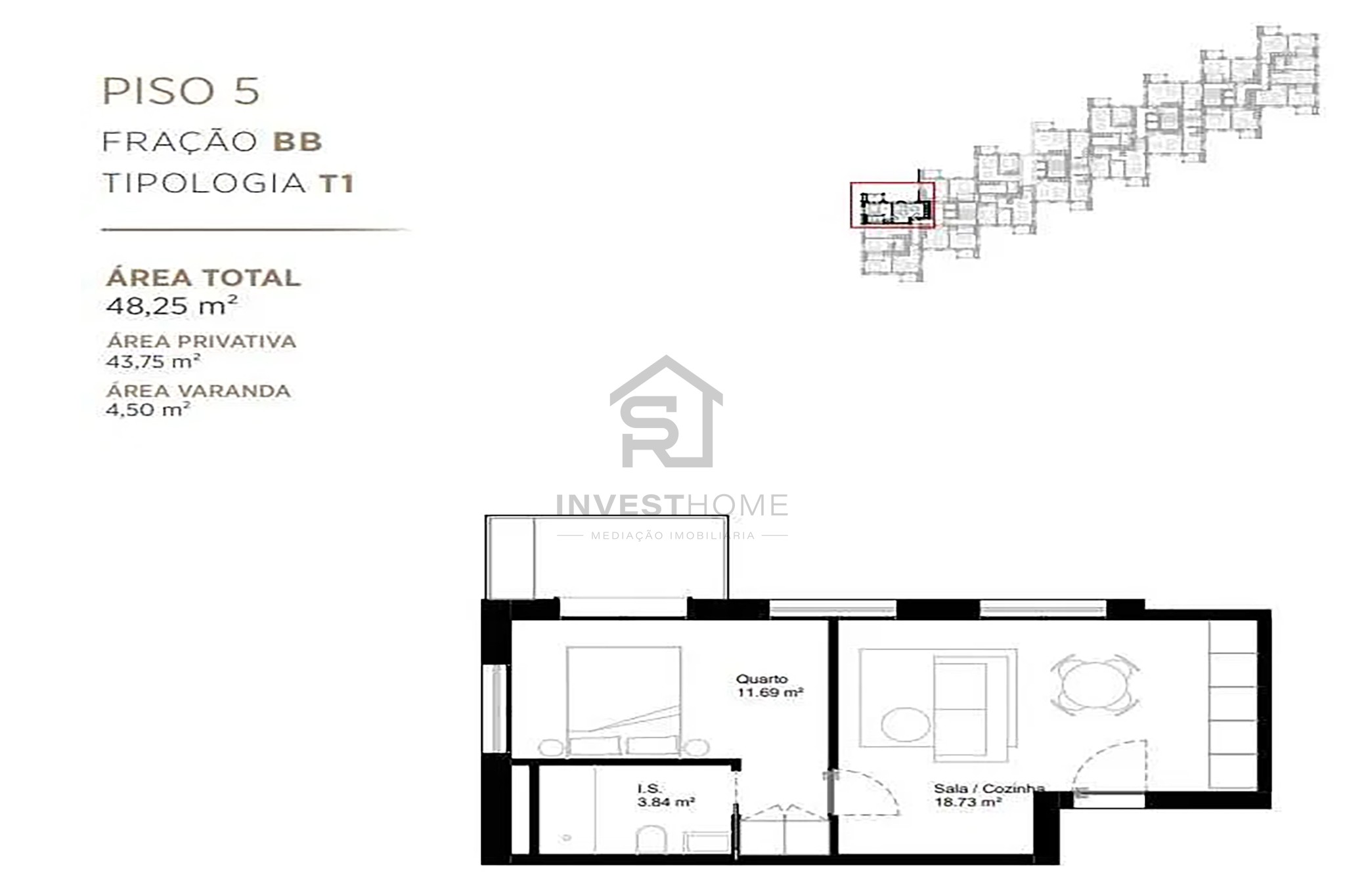 Apartamento T1 | Novo | Varanda | Garagem | Paranhos | Polo Universitário 